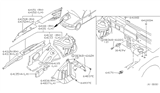 Diagram for 2000 Nissan Altima Wheelhouse - 64838-2B100