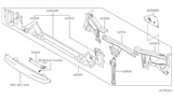 Diagram for 1997 Nissan Altima Radiator Support - 62510-4E825