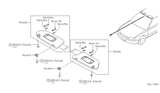 Diagram for 2001 Nissan Altima Sun Visor - 96401-1Z000