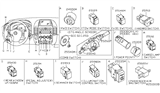 Diagram for 2004 Nissan Titan Dimmer Switch - 25980-5Z000