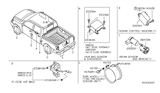 Diagram for 2008 Nissan Titan Air Bag Sensor - 98820-ZJ19A