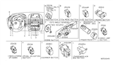 Diagram for 2004 Nissan Quest Hazard Warning Switch - 25290-5Z000