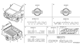 Diagram for 2005 Nissan Titan Emblem - 80894-7S200