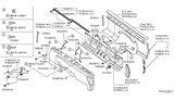 Diagram for 2016 Nissan Frontier Body Mount Hole Plug - 01658-0015U