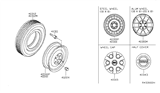 Diagram for Nissan Frontier Wheel Cover - 40342-EA21A