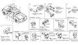 Diagram for Nissan Power Window Switch - 25401-ZT10A