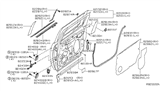 Diagram for Nissan Weather Strip - 82820-ZH30A