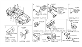 Diagram for 2004 Nissan Titan Power Window Switch - 25401-7S213