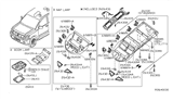 Diagram for 2006 Nissan Frontier Dome Light - 26410-ZD003