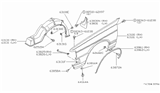 Diagram for 1983 Nissan Datsun 810 Fender - 63112-W2431