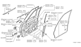 Diagram for Nissan Datsun 810 Door Moldings - 80280-W1000