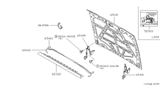 Diagram for 1984 Nissan Datsun 810 Hood Hinge - 65410-W2400