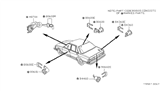 Diagram for 1981 Nissan Datsun 810 Trunk Lock Cylinder - 84660-W3400