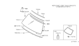 Diagram for 1984 Nissan Datsun 810 Windshield - 72712-W2400