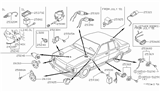 Diagram for Nissan Stanza Oil Pressure Switch - 25070-89908