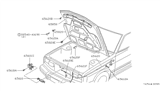 Diagram for 1983 Nissan Datsun 810 Hood Cable - 65620-W3200