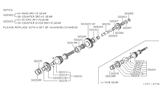 Diagram for 1982 Nissan 720 Pickup Output Shaft Bearing - 32203-E9800