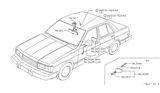 Diagram for 1983 Nissan Datsun 810 Car Mirror - 96321-W1000