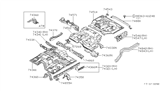 Diagram for 1982 Nissan Datsun 810 Rear Crossmember - 75612-W2700