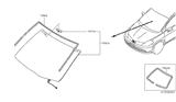 Diagram for 2007 Nissan Versa Windshield - 72700-EM30A