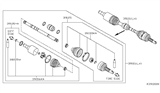 Diagram for 2008 Nissan Versa Axle Shaft - 39101-EL10B