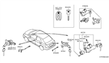 Diagram for Nissan Door Lock Cylinder - H0601-EL00B