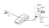 Diagram for Nissan Versa Car Mirror - 96302-ZW40A