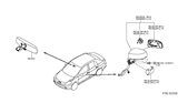 Diagram for 2010 Nissan Versa Mirror Cover - 96313-ZW40A