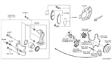 Diagram for 2008 Nissan Versa Brake Caliper - 41011-3U80B