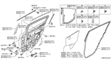 Diagram for 2009 Nissan Versa Weather Strip - 82820-EE40A