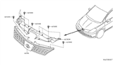 Diagram for 2007 Nissan Versa Grille - 62310-EM30A