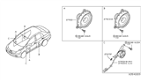 Diagram for 2008 Nissan Versa Car Speakers - 28156-F4603