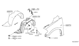 Diagram for 2007 Nissan Versa Fender - FCA00-EL0AA