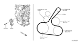 Diagram for 2008 Nissan Versa Serpentine Belt - 11720-ED00C