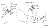 Diagram for 2007 Nissan Versa Engine Mount - 11220-EL50A