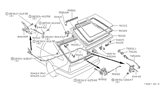 Diagram for Nissan Stanza Lift Support - 90451-D1010