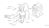 Diagram for 1982 Nissan Stanza Timing Cover Gasket - 13523-D0111