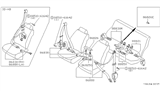 Diagram for 1983 Nissan Stanza Seat Belt - 88820-D2901