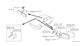 Diagram for 1985 Nissan Stanza Car Mirror - J6302-D2860