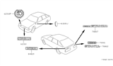 Diagram for 1984 Nissan Stanza Emblem - 62394-D1610