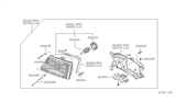 Diagram for 1985 Nissan Stanza Headlight Cover - 26041-D3400