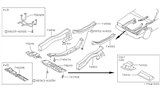 Diagram for 1988 Nissan Pulsar NX Rear Crossmember - 75170-73A00