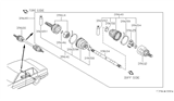 Diagram for 1987 Nissan Stanza CV Boot - 39241-06R25