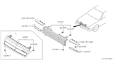 Diagram for 1987 Nissan Sentra Grille - 62322-61A02