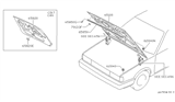 Diagram for 1989 Nissan Sentra Hood - 65100-65A30