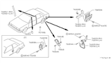 Diagram for 1990 Nissan Sentra Mud Flaps - 78812-61A25