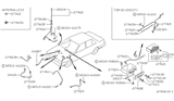 Diagram for Nissan Stanza Antenna Cable - 28360-F5910