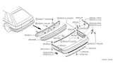 Diagram for 1989 Nissan Sentra Bumper - 85024-73A00