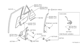 Diagram for Nissan Sentra Window Crank Handles - 80760-50A10