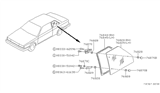 Diagram for 1988 Nissan Sentra Weather Strip - 83333-63A00